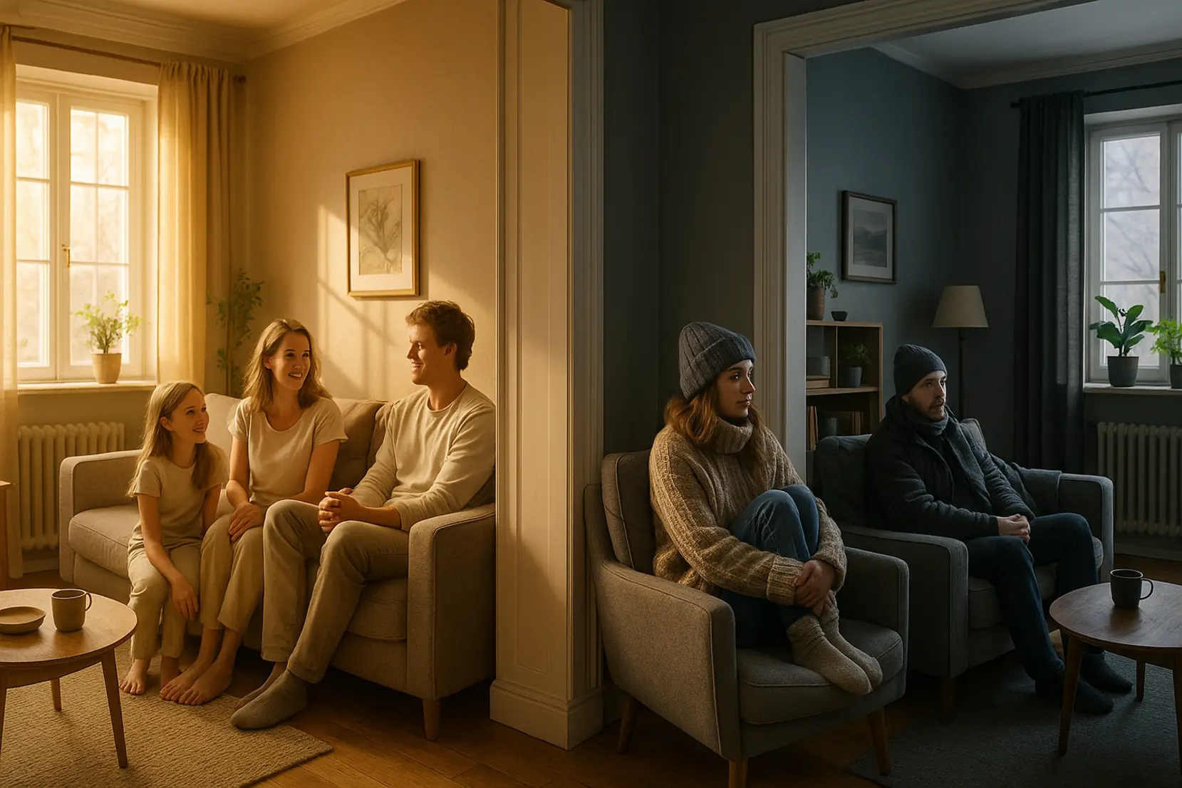 Dlaczego w jednym pokoju jest 23°C, a w drugim 19°C?