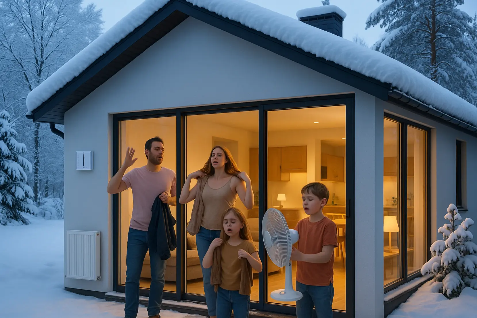 Czy dom może się przegrzewać zimą?