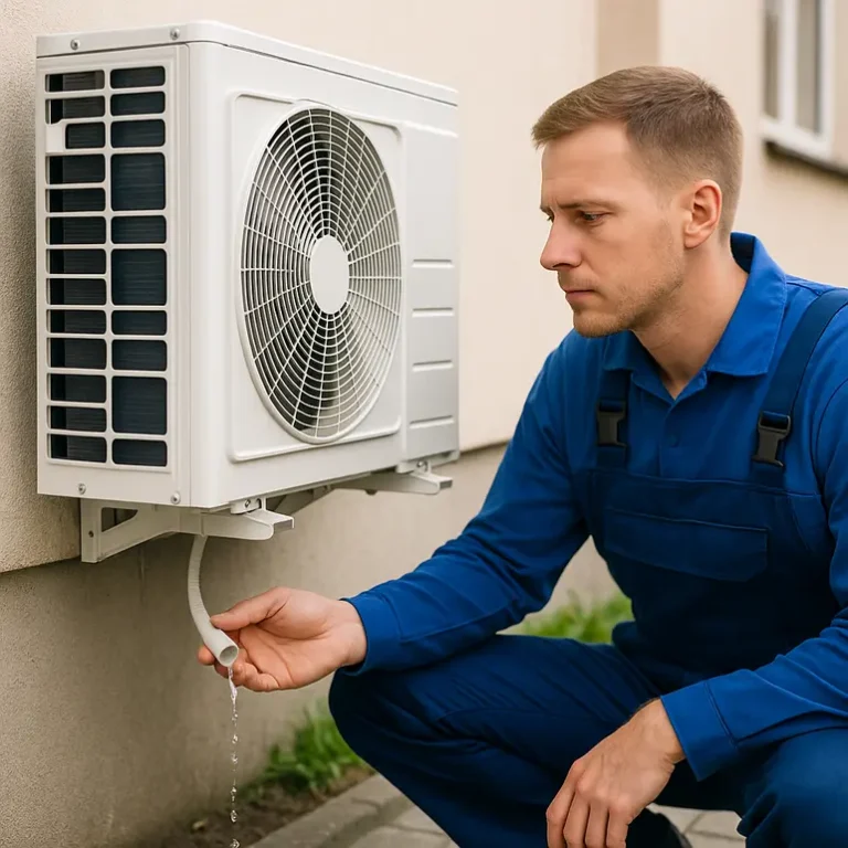 Dlaczego z jednostki zewnętrznej klimatyzacji leci woda?