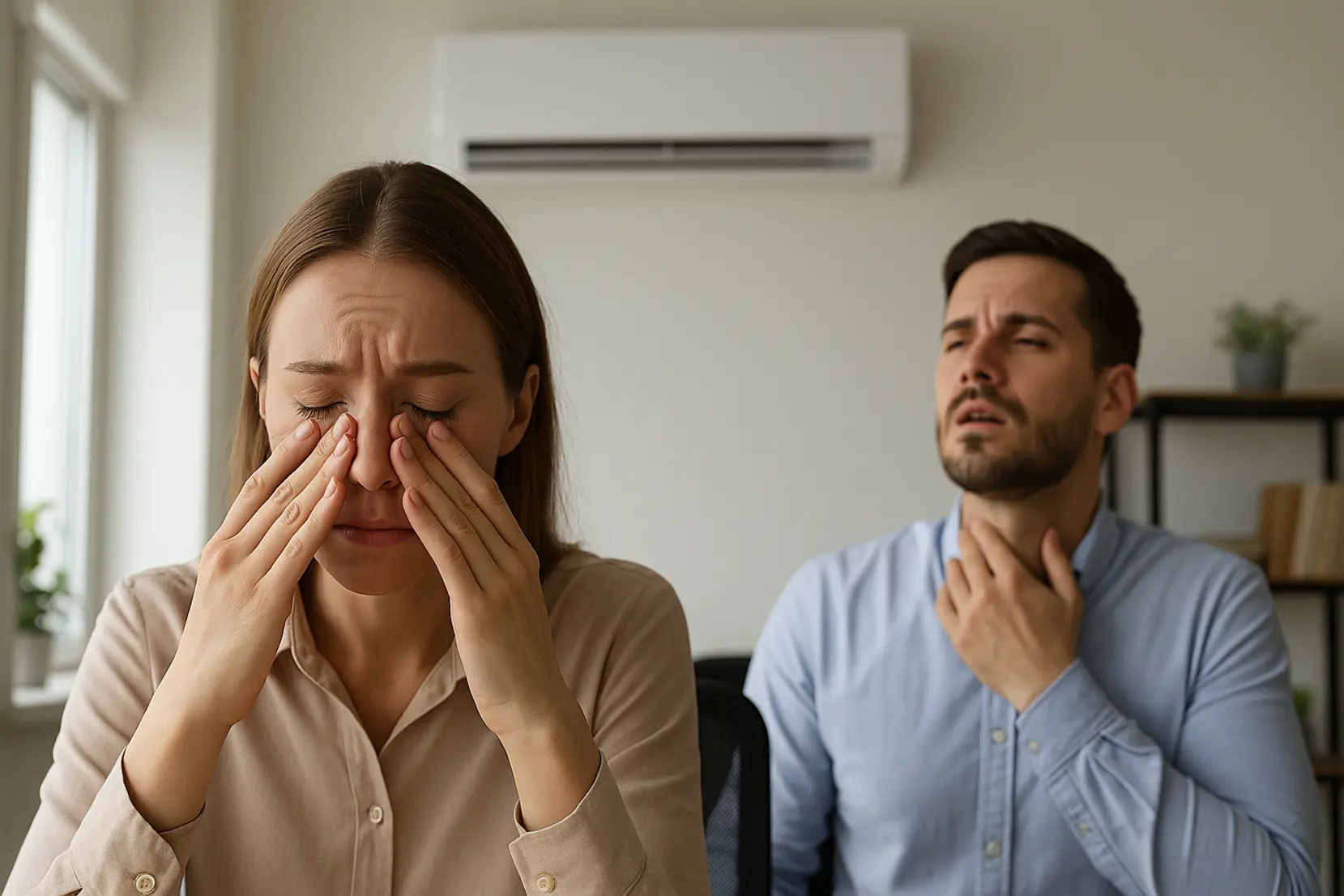 Dlaczego po klimatyzacji bolą mnie oczy i mam suche gardło?